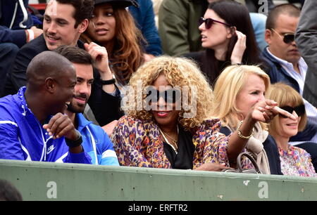 Oracene PRICE simple de Serena Williams - 28.05.2015 - Jour 5 - Roland Garros 2015.Photo : Dave Winter/Icon Sport Banque D'Images