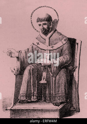 Saint Augustin (354 - 430), évêque d'Hippone, en Algérie, était un philosophe et théologien. Banque D'Images