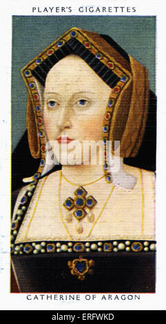 Catherine d'Aragon portrait (1485 - 1536). Catherine a épousé Arthur, le frère aîné de Henry VIII en1501, mais il meurt cinq Banque D'Images