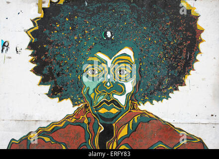 Murale de Jimi Hendrix Banque D'Images