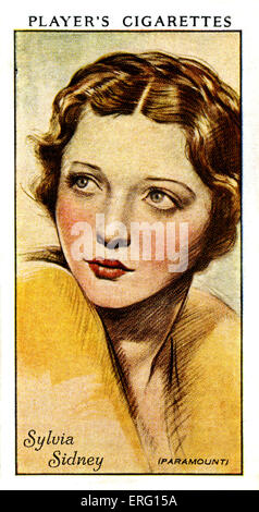 Sylvia Sidney, né Sophia Kosow, actrice américaine. 8 Août 1910 - 1 juillet 1999. (Carte de la cigarette du joueur) Banque D'Images