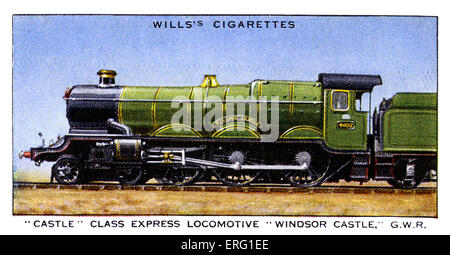 Anorbier "Château" Locomotive rationalisée. 'Château' Classe 4-6-0 moteur, conduit personnellement sur le Great Western Railway par le Roi Banque D'Images