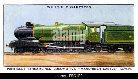 Anorbier "Château" Locomotive rationalisée. Un 4-6-0 moteur de la classe 'Château' équipé d'un boîtier en forme de V pour une partie de la Banque D'Images