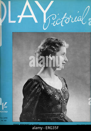 Peggy Ashcroft dans le rôle de Juliette dans la production de John Gielgud, Shakespeare 'Roméo et Juliette' à la New Theatre, Londres, Banque D'Images