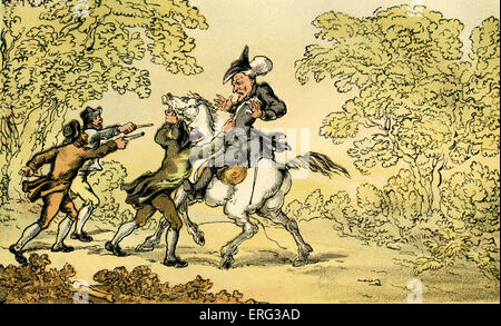 Stoppped Syntaxe 'Dr par des bandits', illustration par Thomas ROWLANDSON de « docteur Syntaxe's Tour à la recherche de la pittoresque' Banque D'Images