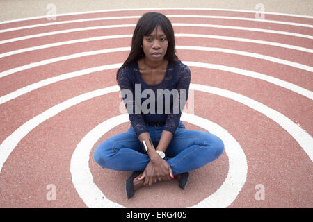 Parisien sénégalais mère Queen Elizabeth Olympic Park Banque D'Images