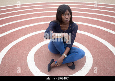 Parisien sénégalais mère Queen Elizabeth Olympic Park Banque D'Images