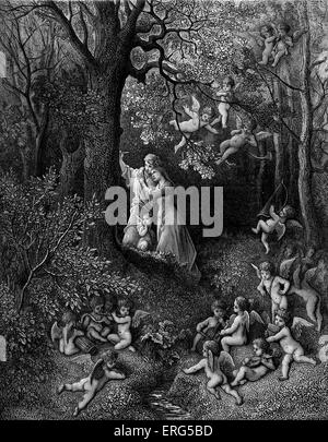 Orlando Furioso ' ' par Ludovico Ariosto, illustrateur Gustave Doré (1832-1883) Nature Morte. Canto Decimonono : Stanza Banque D'Images
