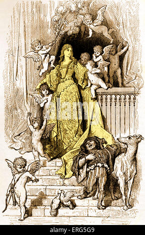 Orlando Furioso ' ' par Ludovico Ariosto, illustrateur Gustave Doré (1832-1883). Canto Settimo : Stanza 11. (Septième chanson : Banque D'Images