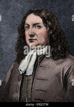 William Penn.réformateur religieux et chroniqueur français, fondateur de l'Etat américain de Pennsylvanie : 14 octobre 1644 - 30 juillet 1718. Banque D'Images