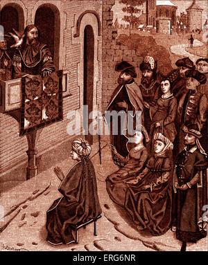 Expulsion des Juifs de Judée en 135 AD par l'empereur Hadrien, suite à la répression de la révolte de Bar Kokhba. La tentative Banque D'Images