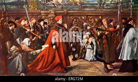 Le Cardinal Wolsey allant en procession à Westminster Hall, reproduit à partir de l'original par Sir John Gilbert en 1886-7. Le Cardinal Banque D'Images