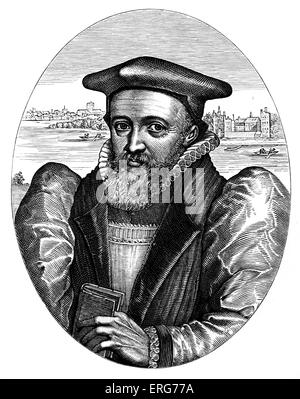 George Abbot, Archevêque de Canterbury, reproduite à partir du 1616 gravure originale par Simon Pass. Lambeth peut être vu dans le Banque D'Images