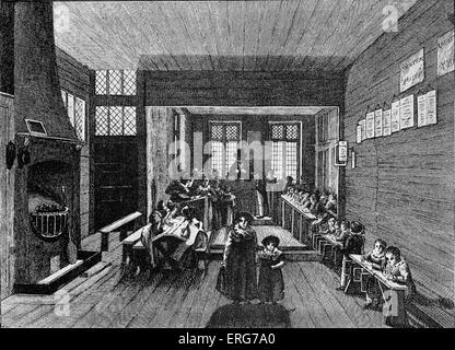 L'école de bienfaisance en vertu de la John Bunyan sur Meeting-House Tsoar Street, Southwark, reproduit à partir d'une édition 1819 du Londina Banque D'Images