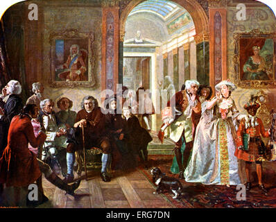 Docteur Johnson dans les antichambre de Lord Chesterfield, en attente d'un public, 1748, après l'huile originale sur toile par Edward Banque D'Images