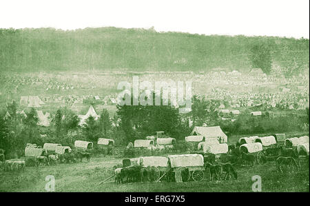 Campement de l'armée du Potomac - American Civil War (1861-1865) . Près de Maison Blanche, en Virginie. Grande armée de l'Union dans l'Est Banque D'Images