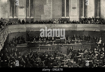Deuxième Congrès sioniste à Bâle abordées par Theodor Herzl. 28 -31 août 1898 Banque D'Images