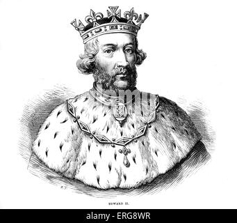 Édouard II, (1284 - 1327) de Caernarfon, était roi d'Angleterre à partir de 1307 jusqu'à ce qu'il a été déposé en janvier 1327. Il est mort en prison Banque D'Images