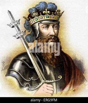 Édouard III, roi d'Angleterre. Son règne a vu la parole de l'Angleterre comme efficiencet la puissance militaire et le développement de du Parlement. 13 Banque D'Images