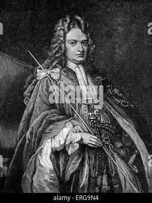 Robert Harley, comte d'Oxford (5 décembre 1661 - 21 mai 1724), après le portrait de Sir Godfrey Kneller. Homme politique britannique et plus de la fin Stuart et au début des périodes géorgienne ; a commencé sa carrière comme avant, Whig à faire défection un nouveau ministère Tory. Servi en tant que premier Lord du Trésor, ministre en chef de la Reine Anne, entre 1711 - 1714. Banque D'Images