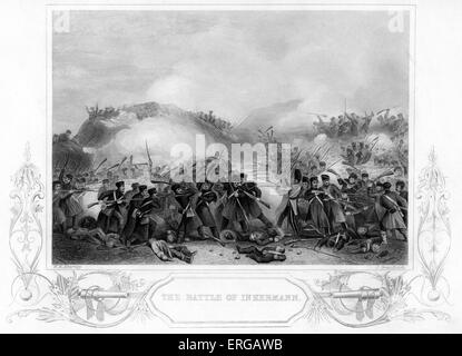 La bataille d'Inkerman se déroula lors de la guerre de Crimée, le 5 novembre 1854, entre les armées alliées de la Grande-Bretagne et de la France Banque D'Images