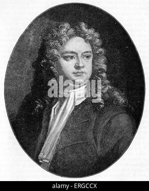 Sir Richard Steele - portrait. Écrivain et homme politique irlandais, co-fondateur de "The spectator" (17e siècle) de la revue : 12 Mars Banque D'Images