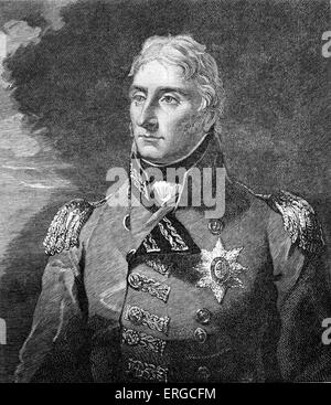 Sir John Moore - portrait. La lieutenant-général dans l'armée britannique, connu pour ses réformes à la formation militaire et pour Banque D'Images