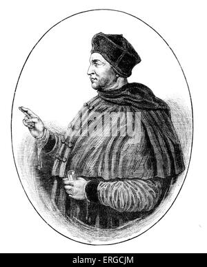 Le Cardinal Wolsey - après peinture par Hans Holbein le Jeune. Thomas Wolsey, cardinal et homme politique français de la Banque D'Images