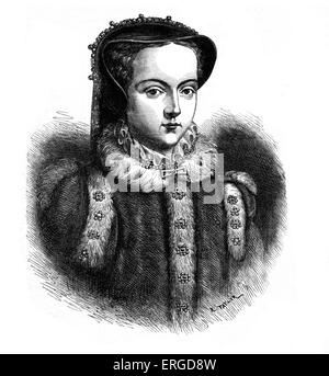 Mary I. Fille du roi Henry VIII et de Catherine d'Aragon. Reine d'Angleterre et l'Irlande (1553-1558) : 18 février 1516 - 17 Banque D'Images