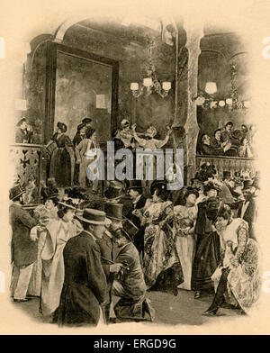 Paris by night ('Paris la nuit'), ch. 1900. 'Au bal Bullier Bullier' (bille). Banque D'Images