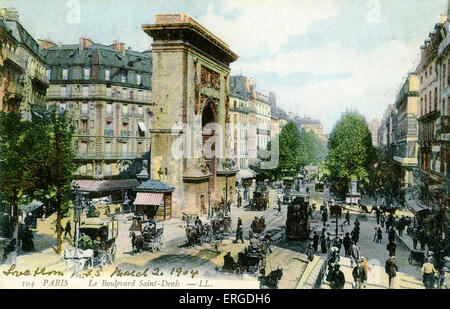 Boulevard Saint- Denis, Paris, ch. 1904. Banque D'Images