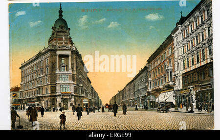 Vintage Print Budapest Andrassy Avenue Et Opéra Royal - Photomécanique Circa 1890 - Format 17x22 Cm