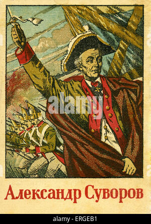 Alexander Suvorov - portrait. Compter de Souvorov, Rymnik Prince en Italie, comte du Saint Empire Romain et de la 4e et dernière Banque D'Images