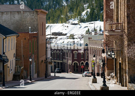 Central City, Californie - une rue dans le quartier historique du centre ville, situé dans les montagnes à l'ouest de Denver. Banque D'Images