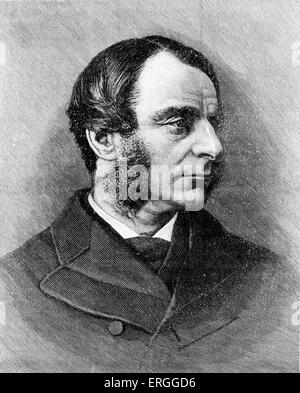 Charles Kingsley - portrait. Anglican de l'Église d'Angleterre, professeur d'université, historien et romancier, 12 juin 1819 - 23 janvier 1875. Banque D'Images