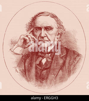 Sir William Ewart Gladstone (1809-1898). Homme d'État britannique et premier ministre. Banque D'Images