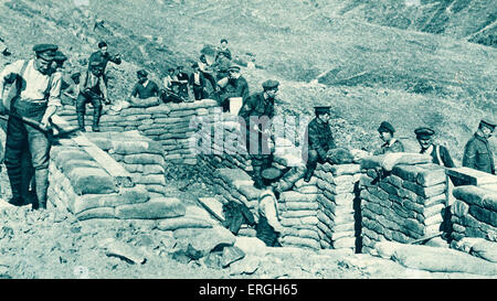 La Seconde Guerre mondiale 1 : La baie de sable 'villa' à Salonique, 1916. Des capacités d'hébergement pour le personnel du ministère. Des troupes à Salonique. Banque D'Images