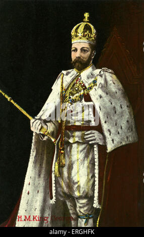 George V - portrait. Roi du Royaume-Uni et les Dominions britanniques, et l'empereur de l'Inde à partir du 6 mai 1910. 3 juin 1865 - Banque D'Images