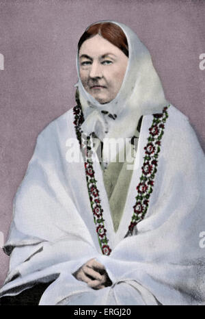 Florence Nightingale - pionnière des soins infirmiers modernes, un écrivain et un statisticien : 12 mai 1820 - 13 août 1910. Banque D'Images