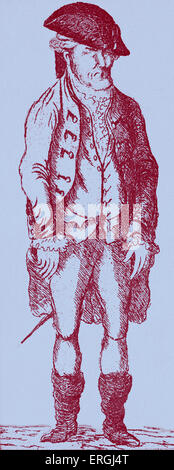 John Wilkes - à partir de la caricature par James Sayers. Radical anglais, journaliste et politicien, 17 octobre 1725 - 26 décembre 1797. Banque D'Images