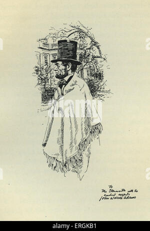 Abraham Lincoln (1809-1865). D'après un dessin donné à M. Ellsworth. Le dévouement se lit comme suit : "À M. Ellsworth, avec la gentillesse Banque D'Images