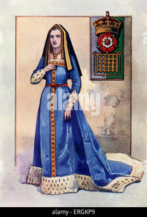 La reine Elizabeth / Elysabeth d'York (1466 - 1503). Reine consort d'Angleterre en tant qu'épouse du roi Henry VII (1457 - 1509) à partir de 1486 Banque D'Images