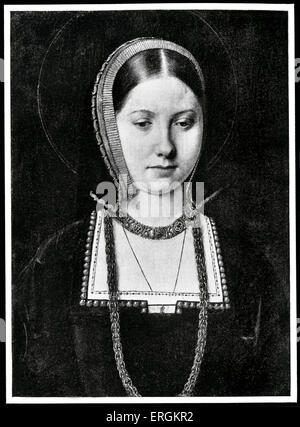 Catherine d'Aragon (1485 - 1536). Reine consort d'Angleterre (1509 - 1533) et de la première épouse du Roi Henry VIII (1491 - 1547). Banque D'Images