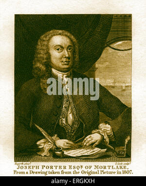 Joseph Porter (1697 - 1764) de William Hogarth, 1808. Gravée par Thomas Cook. Joseph Porter était un commerçant basé à Hambourg Banque D'Images