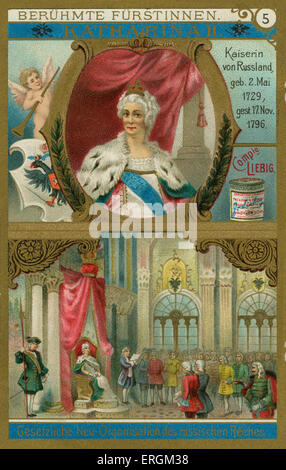 Yekaterina Alexeïevna/ Catherine II la Grande Catherine // Katharina II. Sous-titre suivant : 'impératrice de Russie, né le 2 mai 1729, Banque D'Images
