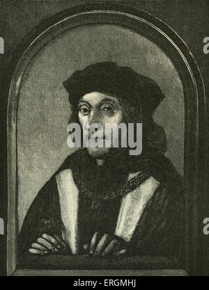 Henry VII (1457-1509) - roi d'Angleterre (1485-1509)- premier monarque de la maison de Tudor. Banque D'Images