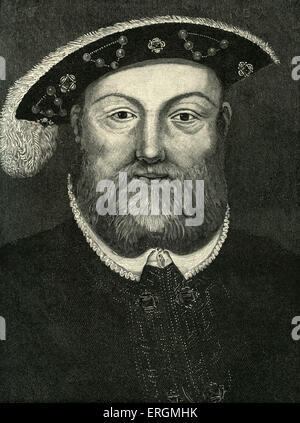 Henry VIII (1491 - 1547) - roi d'Angleterre (1509-1547). Banque D'Images