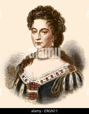 Queen Mary II, portrait, 30 avril 1662 - 28 Décembre 1694 Banque D'Images