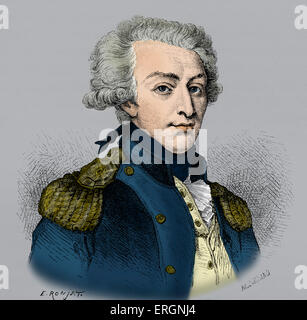 Marie-Joseph Paul Yves Roch Gilbert du Motier, marquis de La Fayette, aristocrate français, militaire, général dans l Banque D'Images