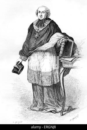 Étienne-Charles de Loménie de Brienne, homme d'église Français, homme politique et ministre des Finances de Louis XVI à la veille de l'anglais Banque D'Images